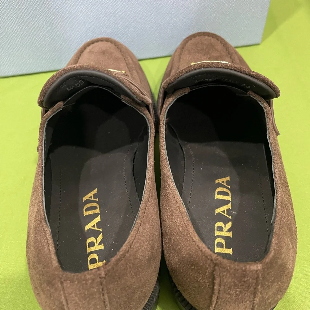 Prada Women's Brown Loafers - Picture 6 of 6